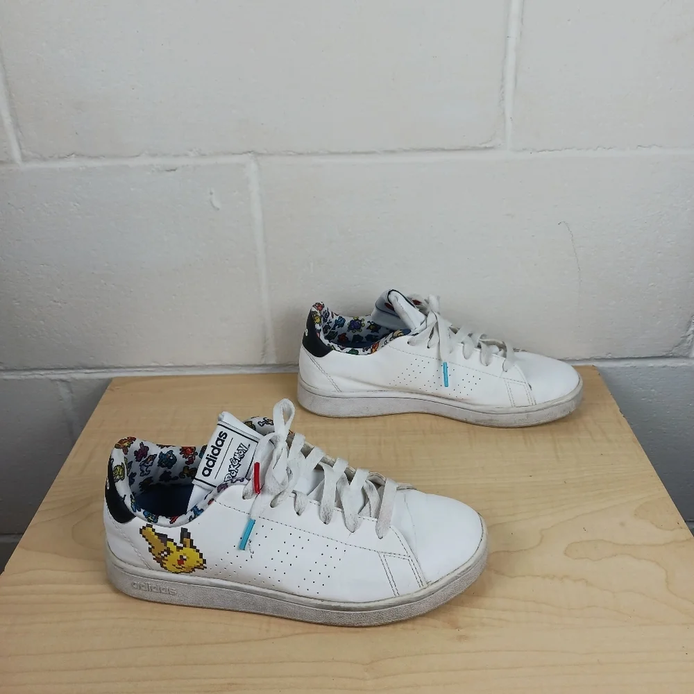 Adidas Pokemon x Advantage J Pikachu GS EG1999 Sz 3.5 Youth Casual Sneakers Shoe